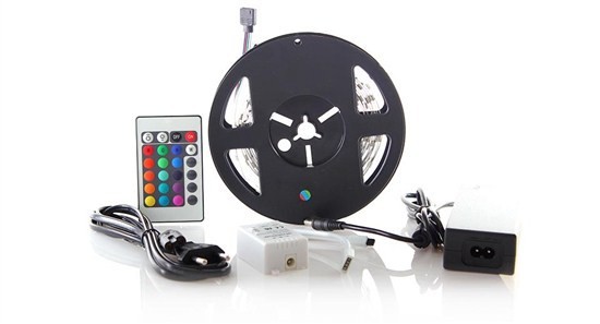 Solight LED pás, RGB, 3m,adaptér a diaľk. ovládač, 7,2W/m,WM55 PO
