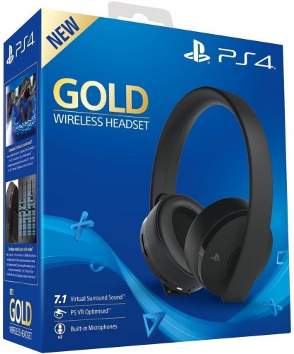 SONY PS4 Gold Wireless Headset, čierna