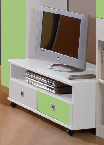 Sunny - TV stolík (alpská biela so zeleným jablkom)