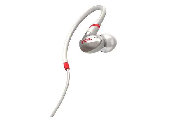 TCL bluetooth športové slúchadlá do uší, mikrofón, biela