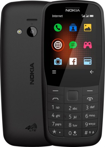 Tlačidlový telefón Nokia 220 4G DS, čierna POUŽITÉ, NEOPOTREBOVAN