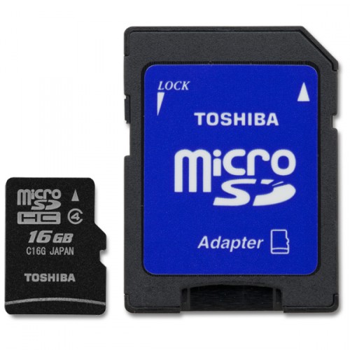 Toshiba micro SD with Adapter  16GB
