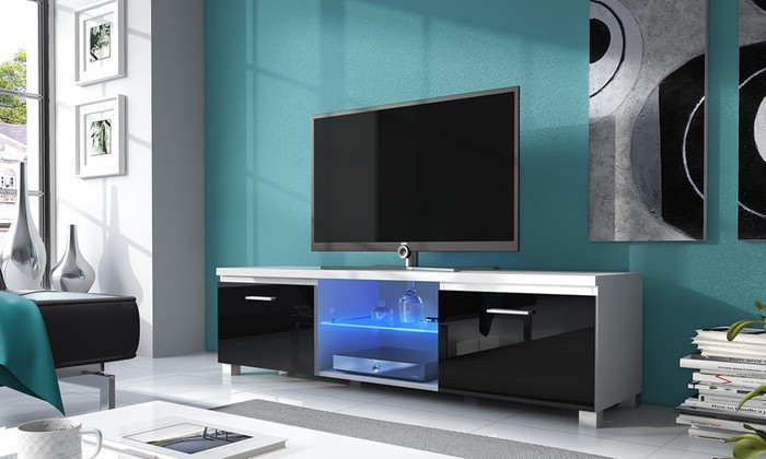 TV 2 - TV stolík (biela/biela)