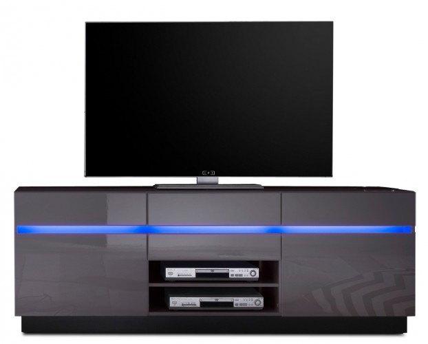 V6.920 - TV stolík, modré osvetlenie (antracit-čierna/antracit)