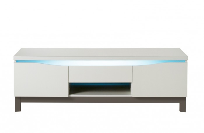 Almera - TV stolík (biela/sivá)