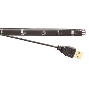 USB TV náladové osvetlenie, LED pásik, 90 cm, studená biela