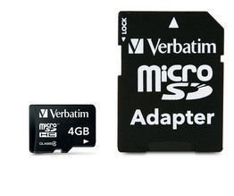 Verbatim micro SDHC 4GB (Class 4) + SD adaptér