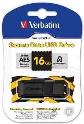 Verbatim Secure 'n' Go Secure Data 16GB čierny