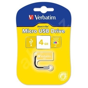 Verbatim Store 'n' Go Micro 4GB žltý
