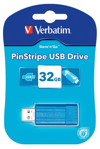 Verbatim Store 'n' Go PinStripe 32GB modrý